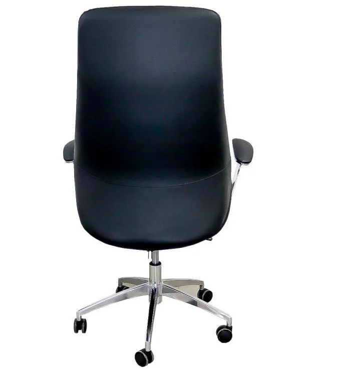 Cadeira PU High Executivo 3 Níveis Com Ajuste Base Preto - Imagem 2